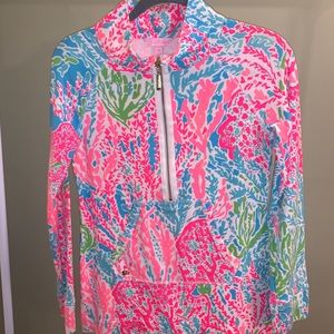 Lilly Pulitzer- Half zip with front pocket